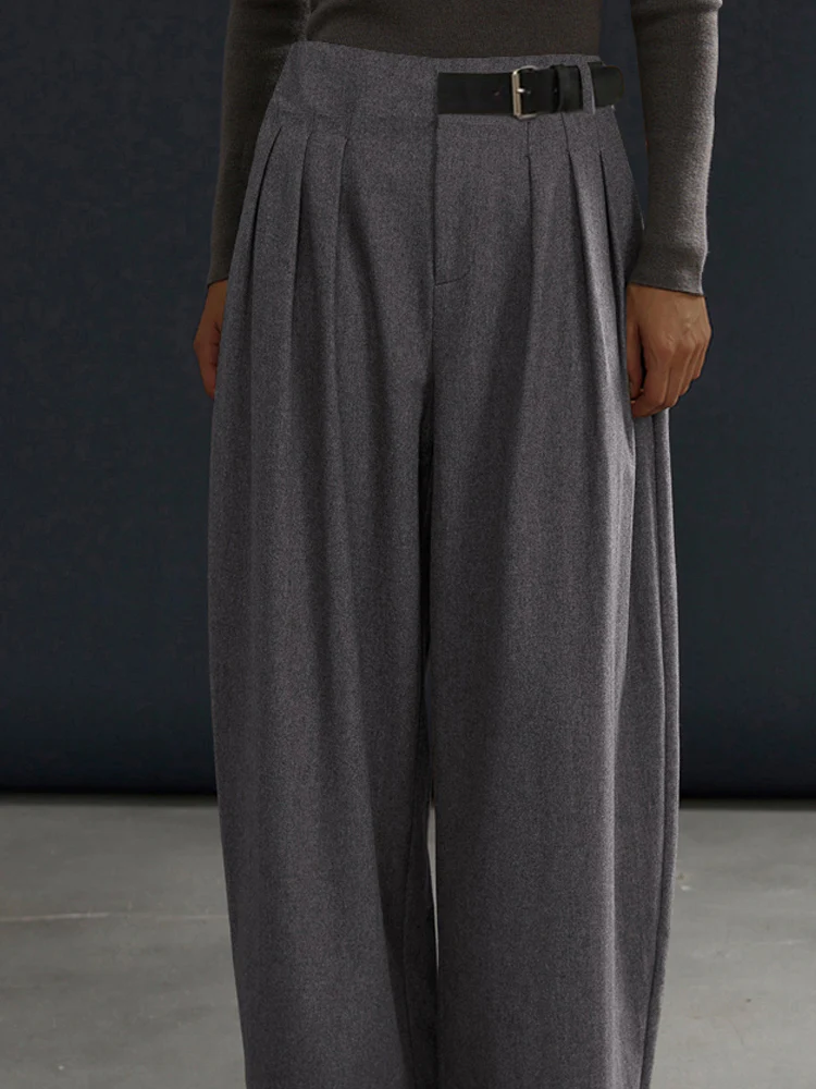Casual Loose Belt Accent Pants - Image 3