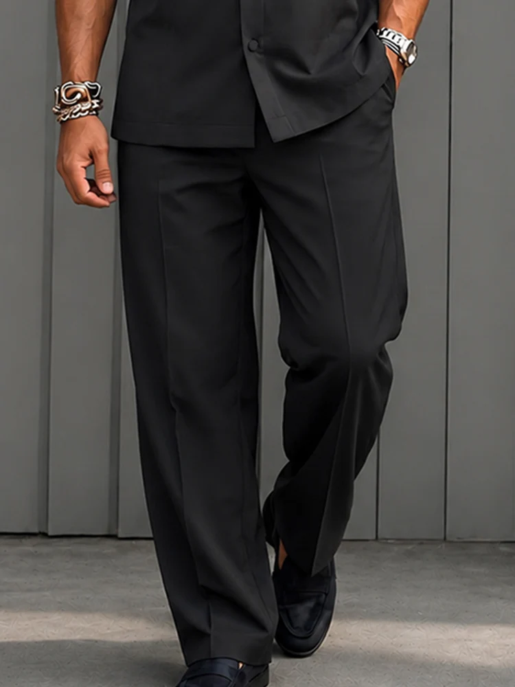 Casual Metal Button Accent Shirt Pants Set - Image 4