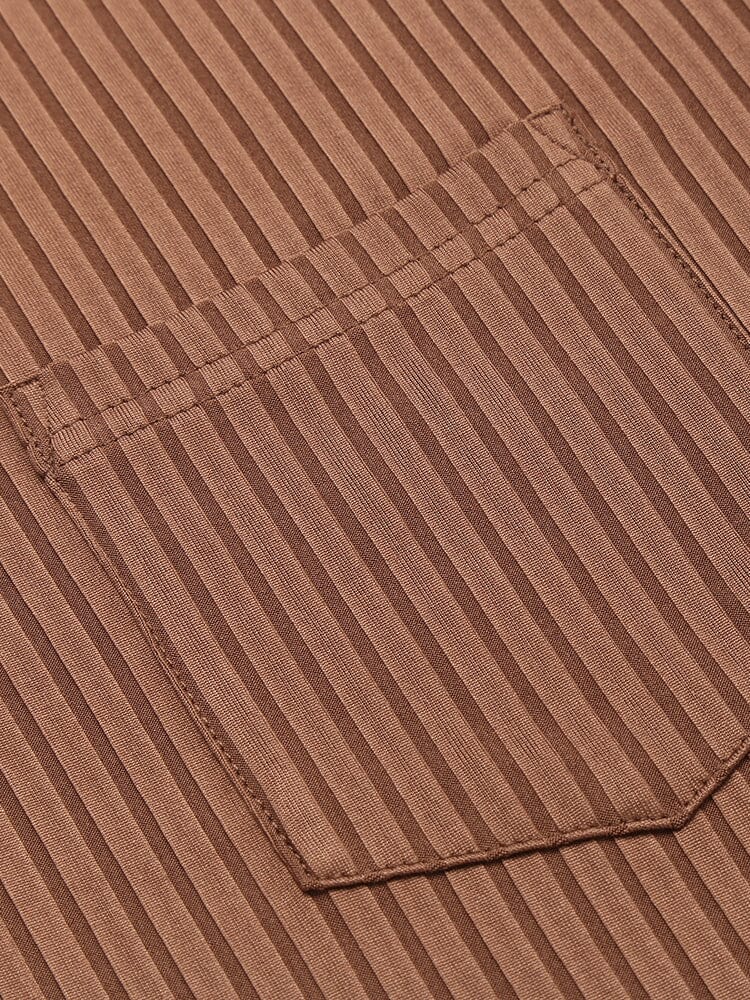 Casual Pit-stripe Stretch Shirt (US Only) - Image 14