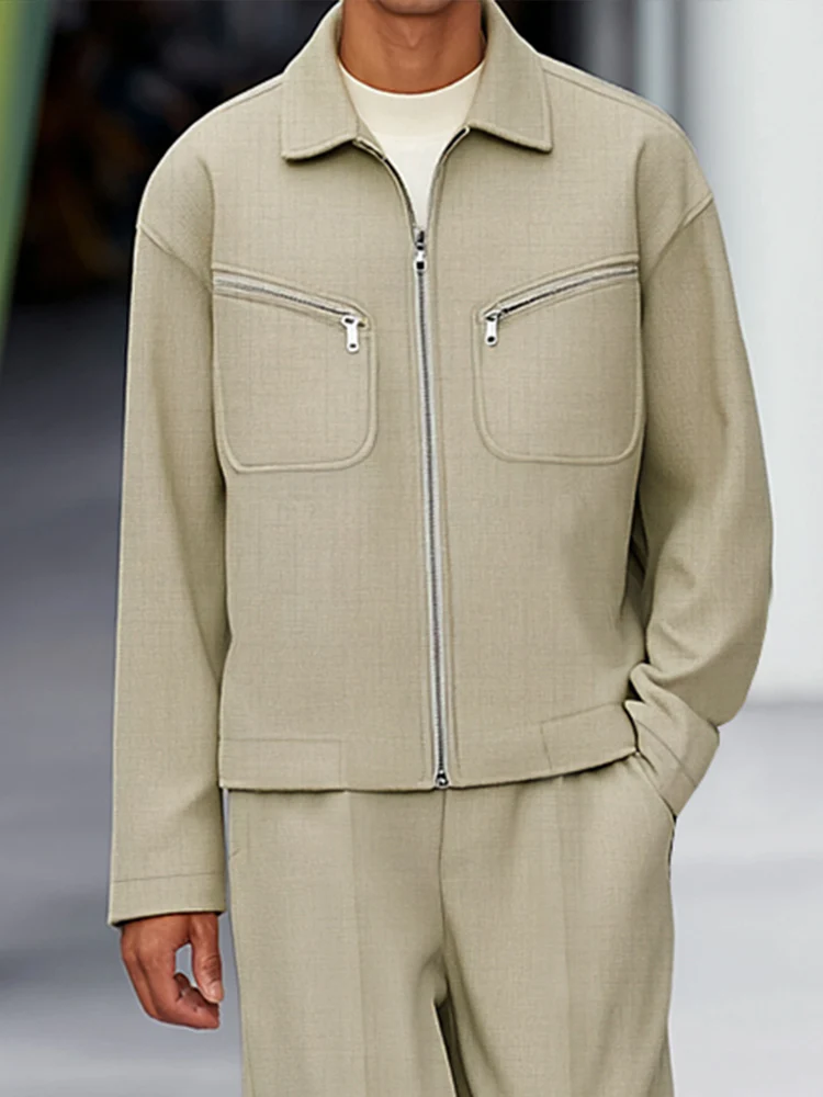 Casual Practical Design Jacket Pants Set - Image 3