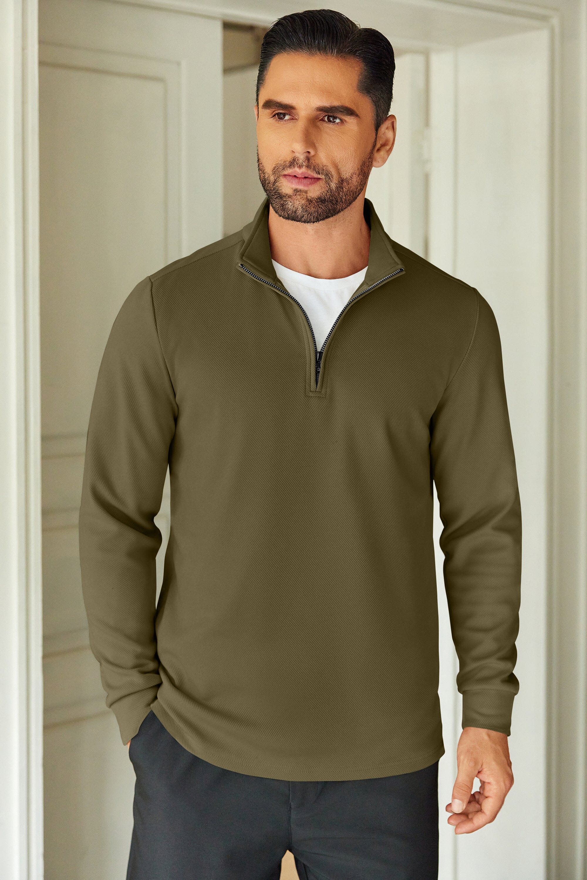 Casual Quarter Zip Sweatshirt (US Only) - Image 16