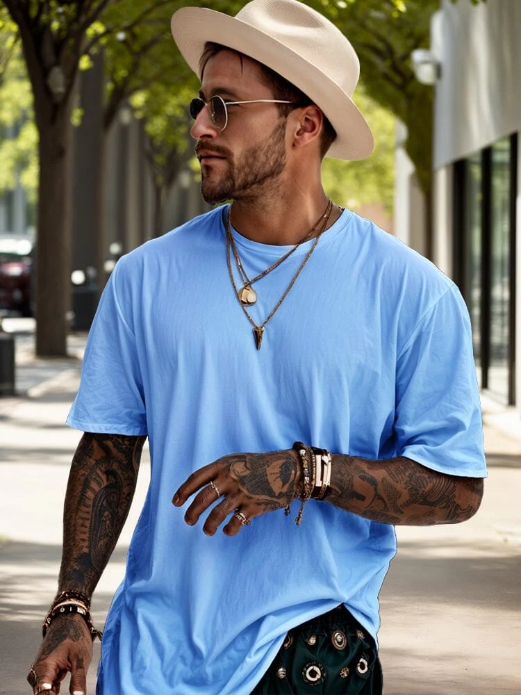 Casual Relaxed Fit Basic T-Shirt - Image 2