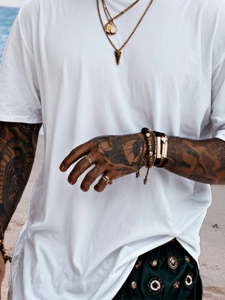 Casual Relaxed Fit Basic T-Shirt - Image 3