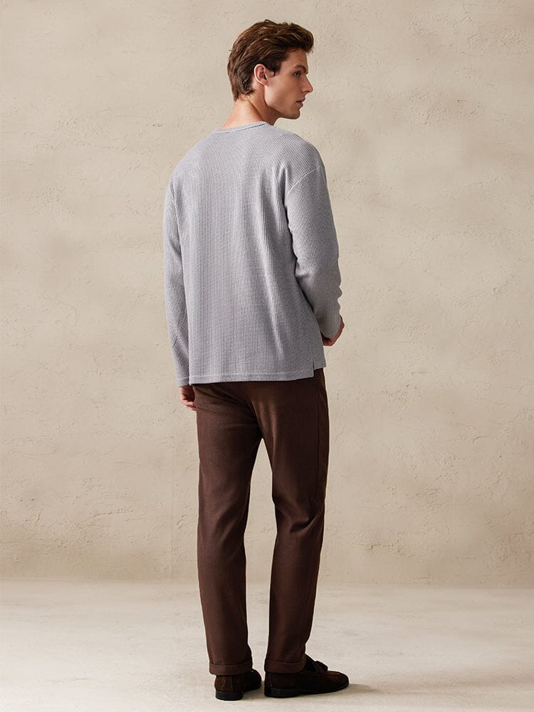 Casual Ribbed Pitted Sweatshirt - Image 12