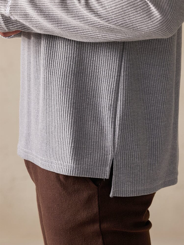 Casual Ribbed Pitted Sweatshirt - Image 13