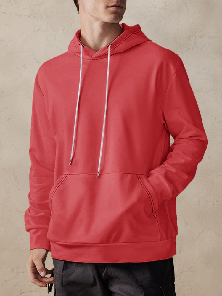 Casual Simple Pullover Hoodie - Image 3