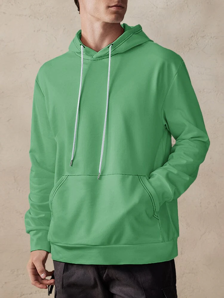 Casual Simple Pullover Hoodie - Image 6
