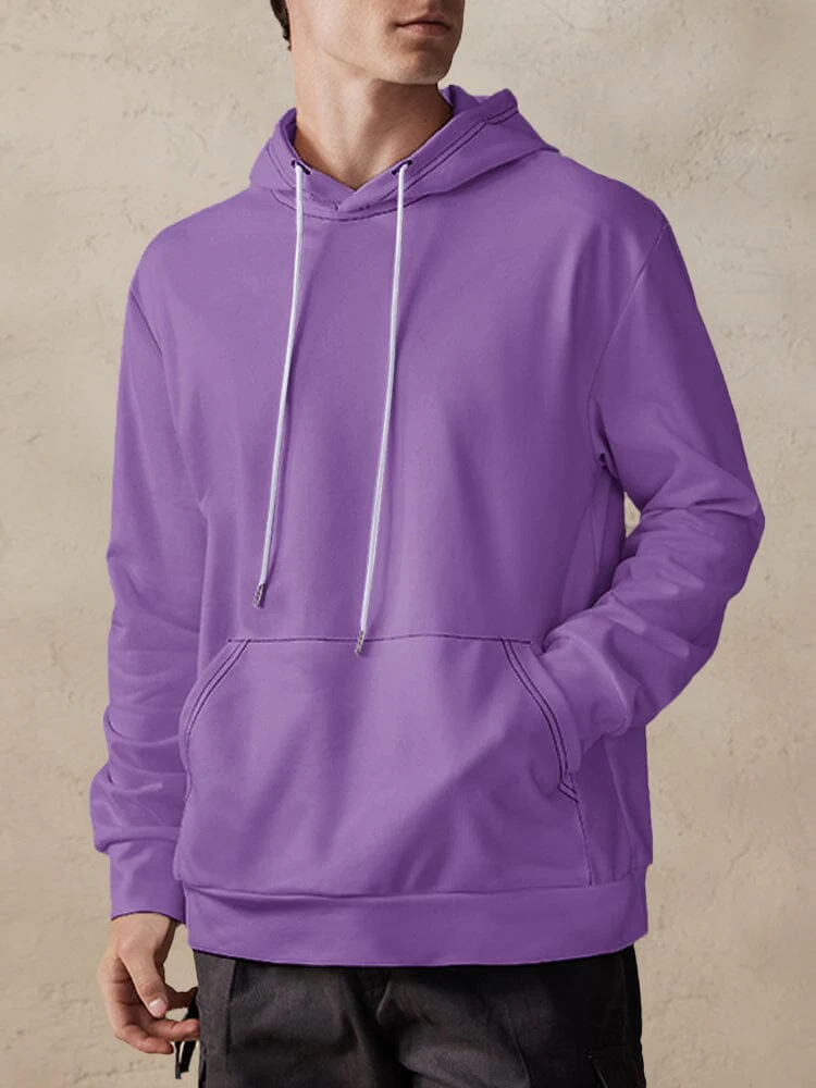 Casual Simple Pullover Hoodie - Image 7