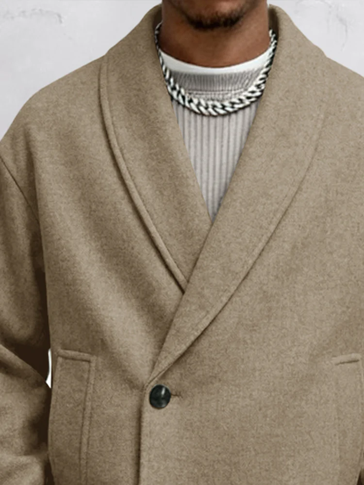 Casual Slant Placket Tweed Jacket - Image 3