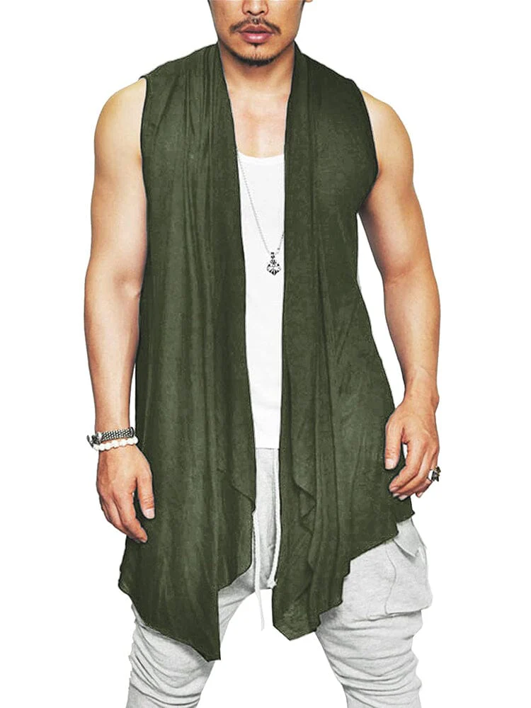 Casual Sleeveless Ruffle Shawl Collar Drape Cape (US Only) - Image 2