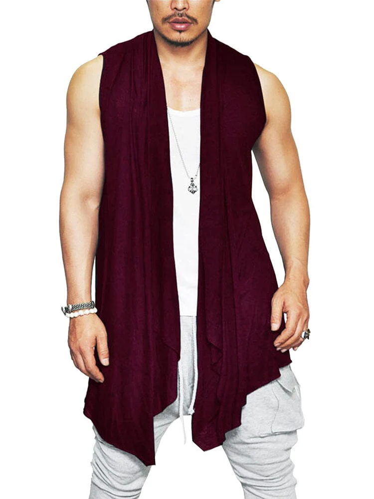 Casual Sleeveless Ruffle Shawl Collar Drape Cape (US Only) - Image 7
