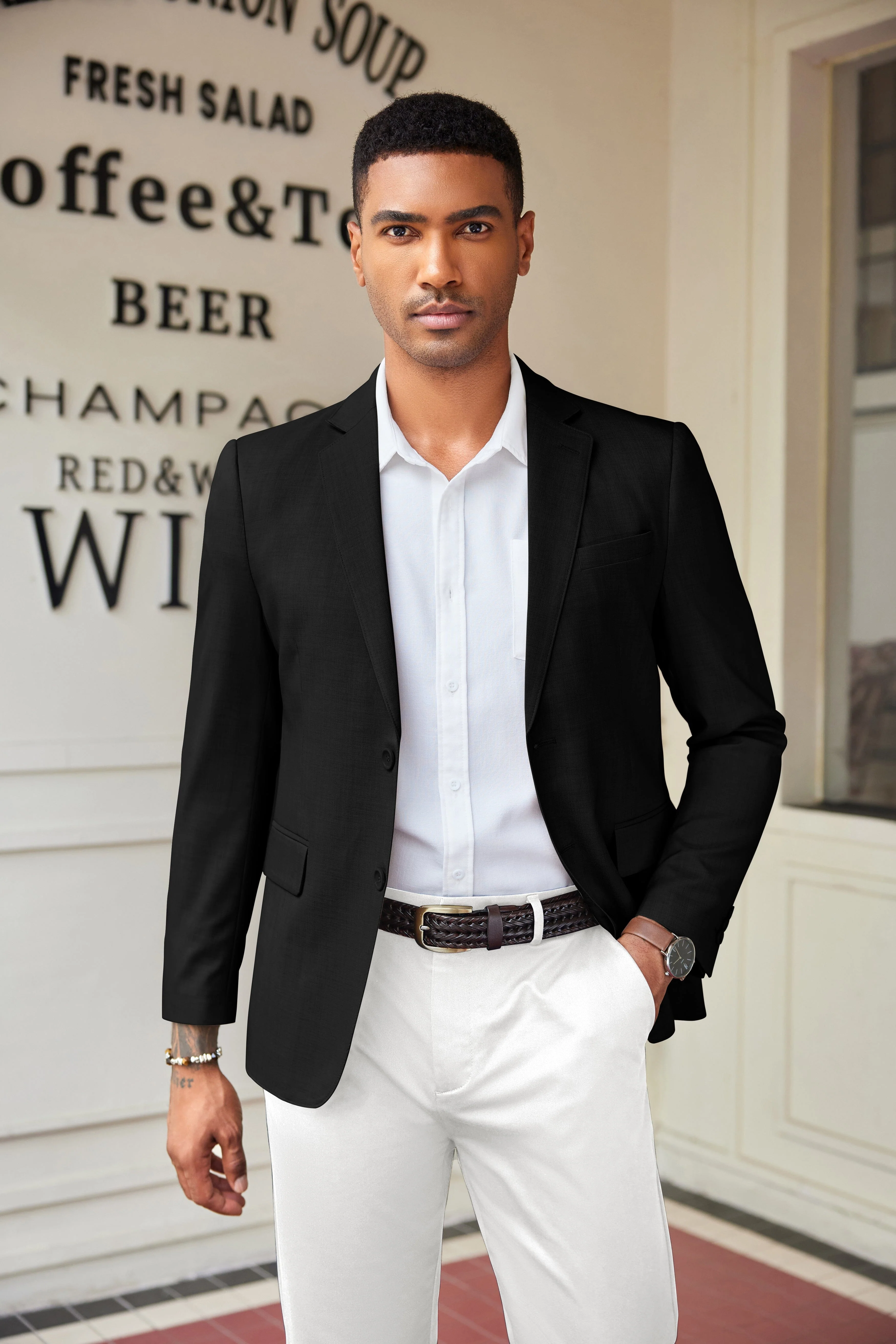 Casual Slim Fit Suit Jacket (US Only) - Image 2