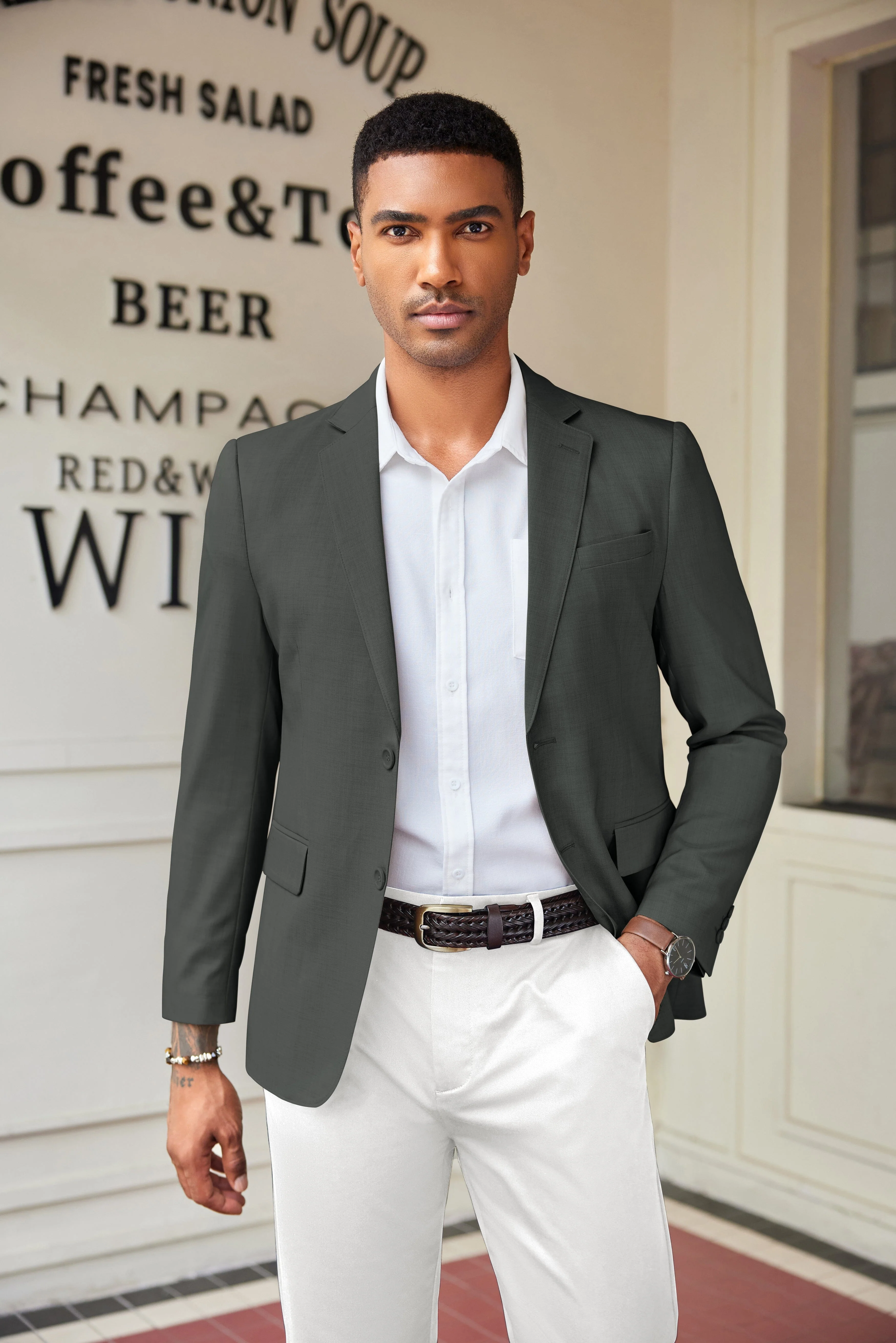 Casual Slim Fit Suit Jacket (US Only) - Image 3