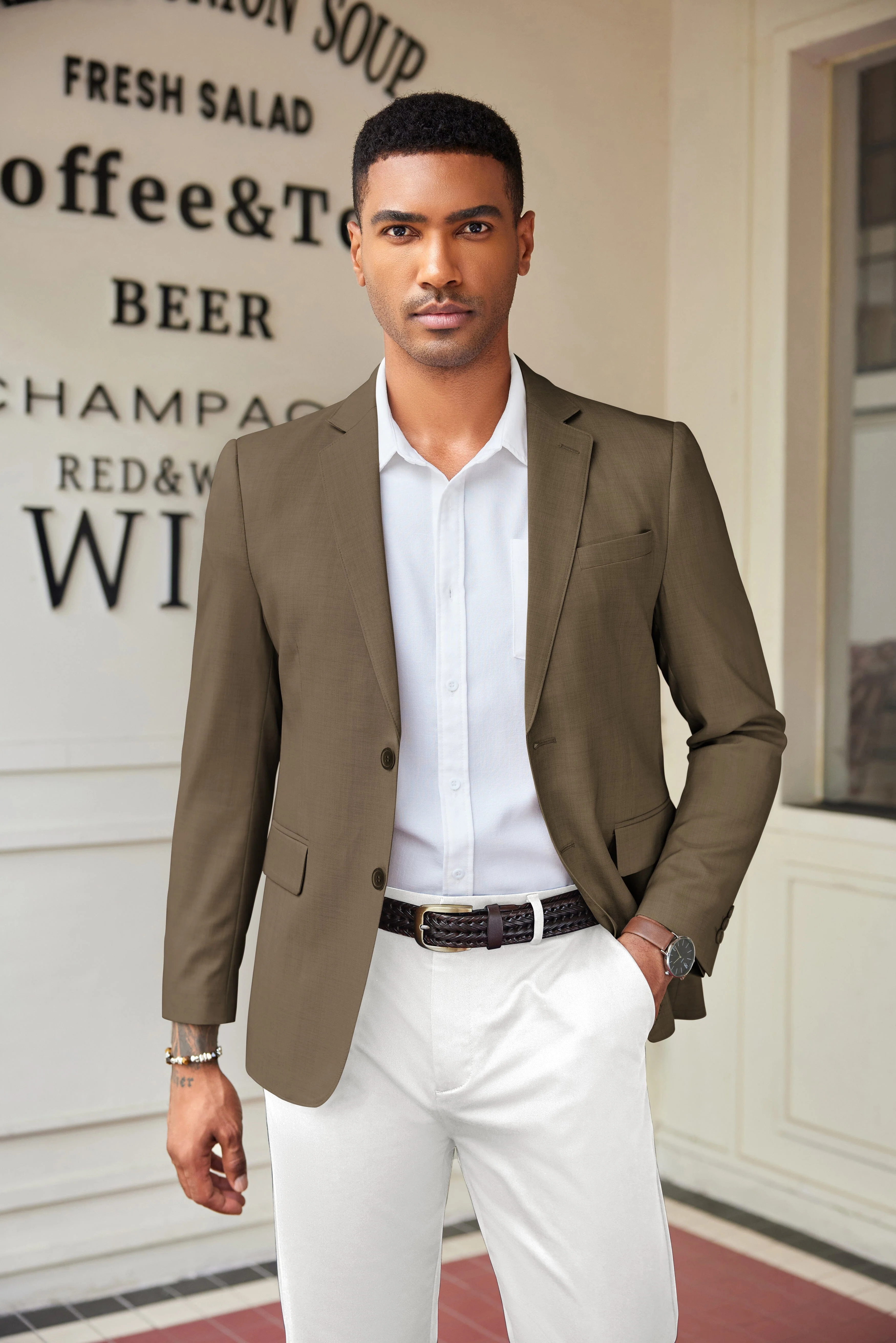 Casual Slim Fit Suit Jacket (US Only) - Image 4