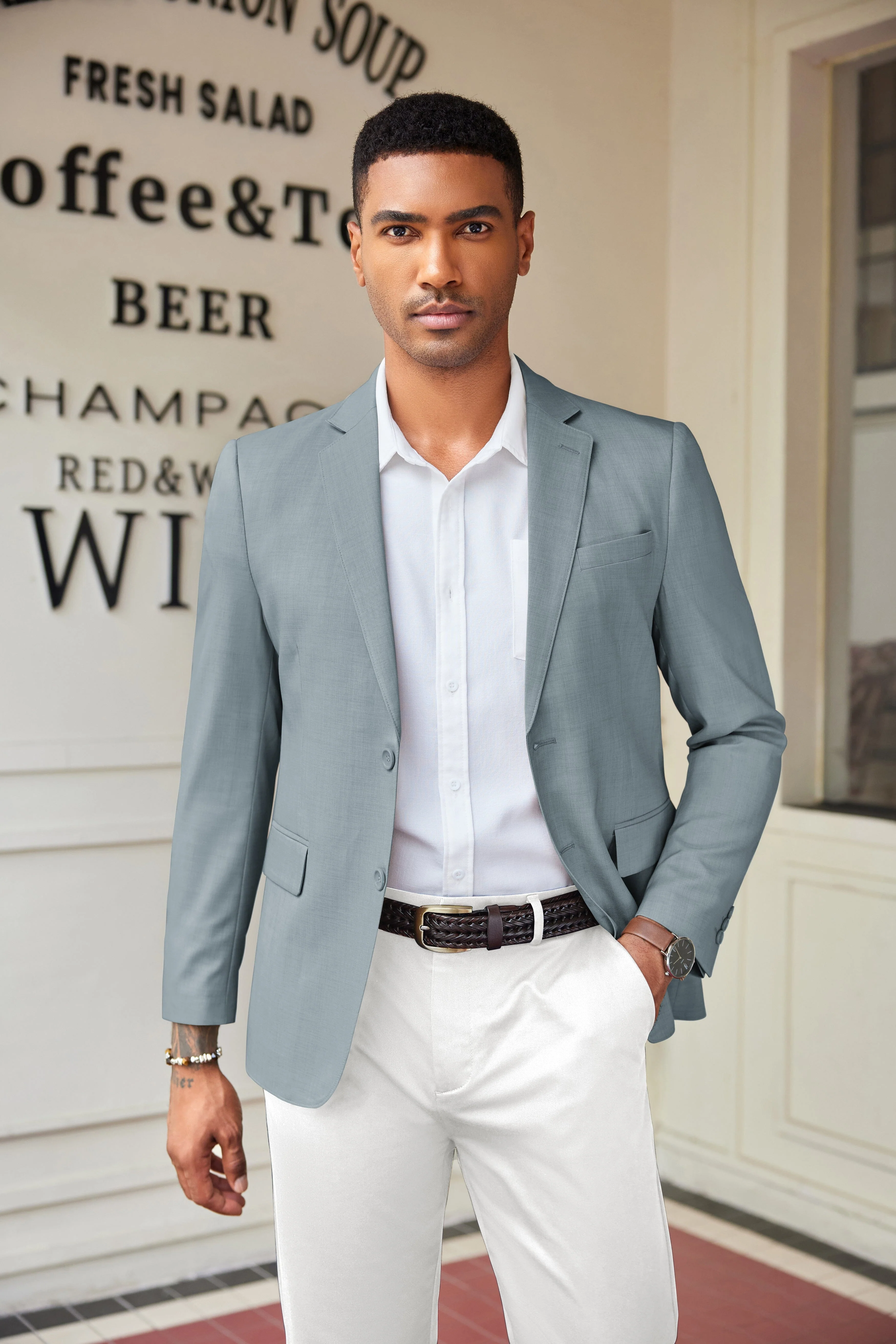 Casual Slim Fit Suit Jacket (US Only) - Image 5
