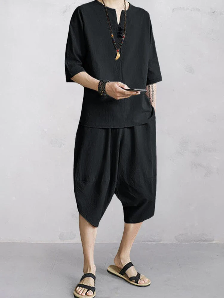 Casual Soft 2-Piece Cotton Linen Sets - Image 2