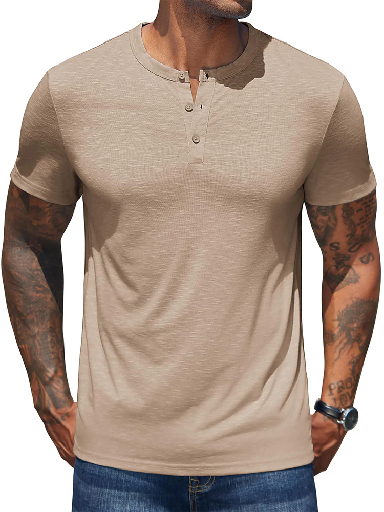 Casual Soft Basic Henley Shirt (US Only) - Image 12