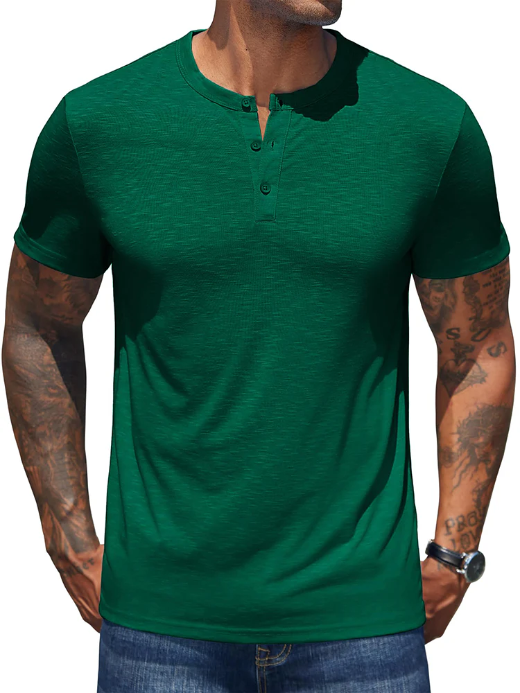 Casual Soft Basic Henley Shirt (US Only) - Image 13