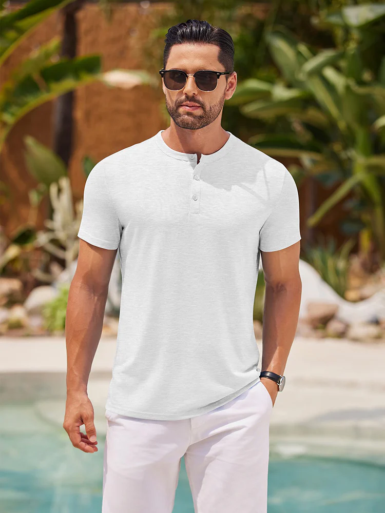 Casual Soft Basic Henley Shirt (US Only) - Image 15