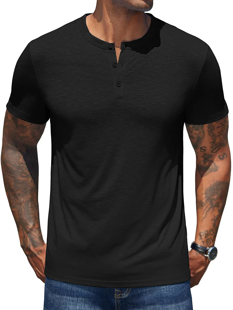 Casual Soft Basic Henley Shirt (US Only) - Image 3