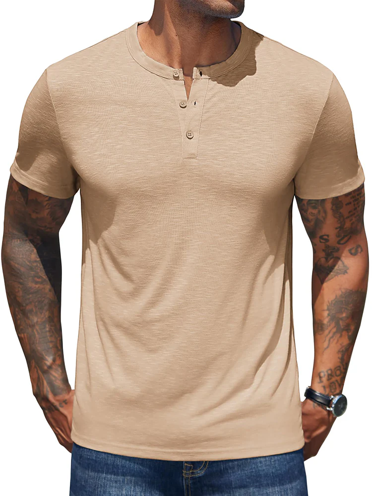 Casual Soft Basic Henley Shirt (US Only) - Image 5