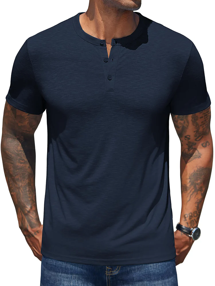 Casual Soft Basic Henley Shirt (US Only) - Image 6