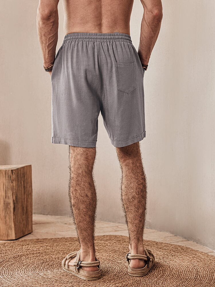 Casual Soft Linen Blend Shorts - Image 3