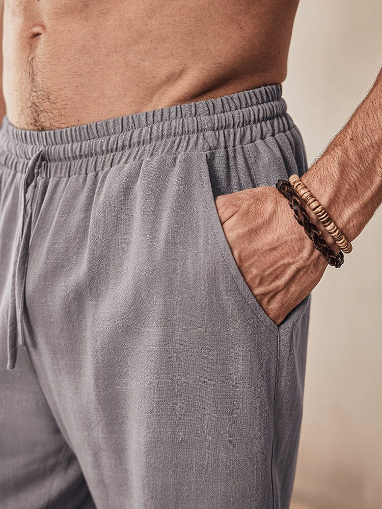 Casual Soft Linen Blend Shorts - Image 4
