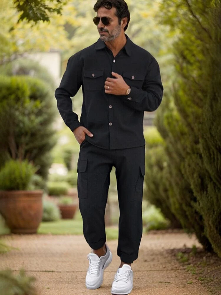 Casual Solid 2-Piece Matching Set - Image 2