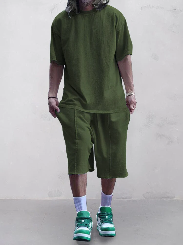 Casual Solid Color Tracksuits Set - Image 2