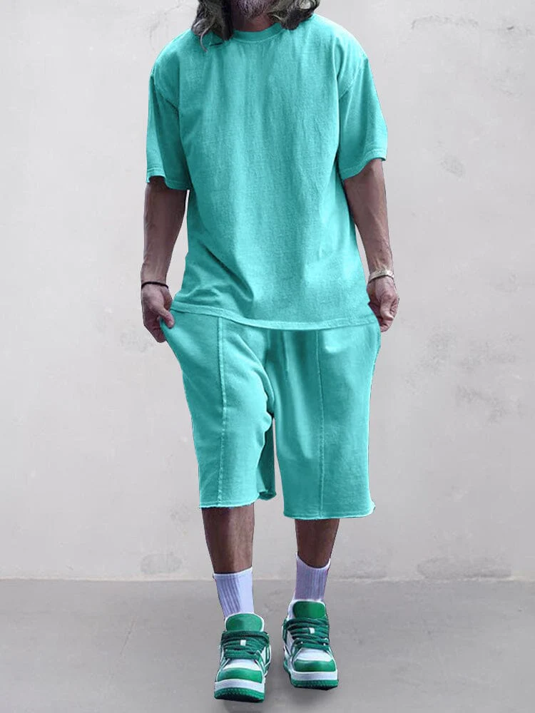 Casual Solid Color Tracksuits Set - Image 3