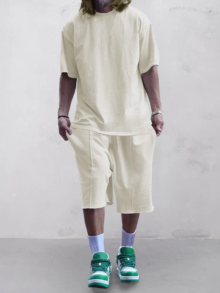 Casual Solid Color Tracksuits Set - Image 5