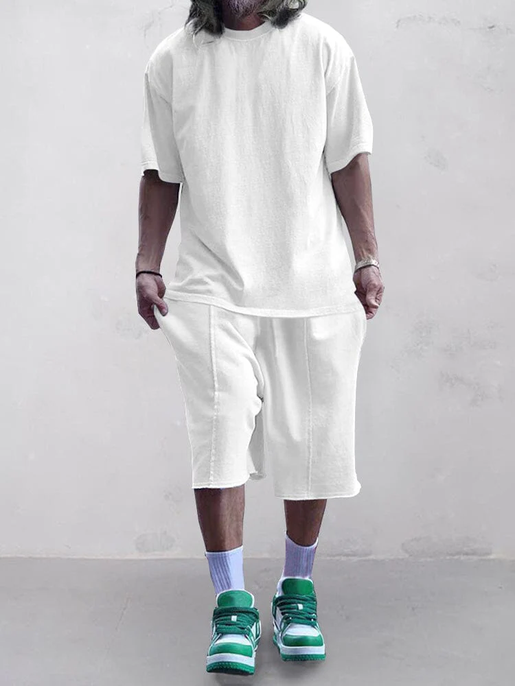 Casual Solid Color Tracksuits Set - Image 6
