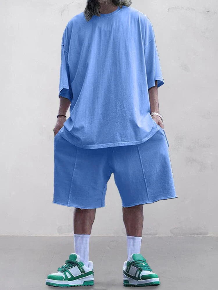 Casual Solid Color Tracksuits Set - Image 9