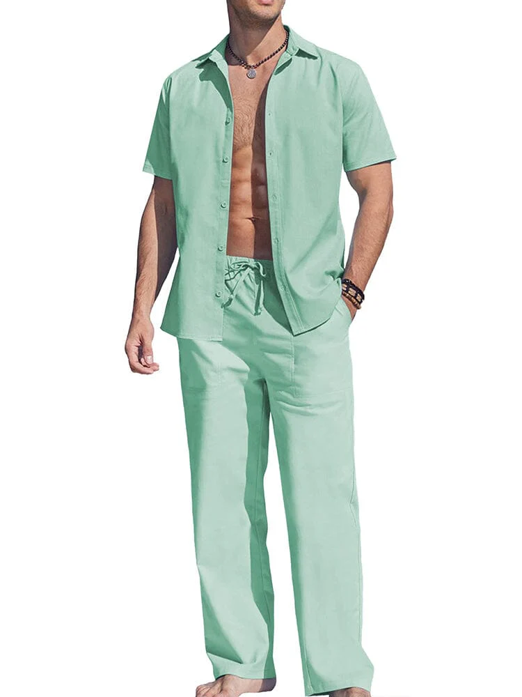 Casual Solid Holiday Linen Set (US Only) - Image 7