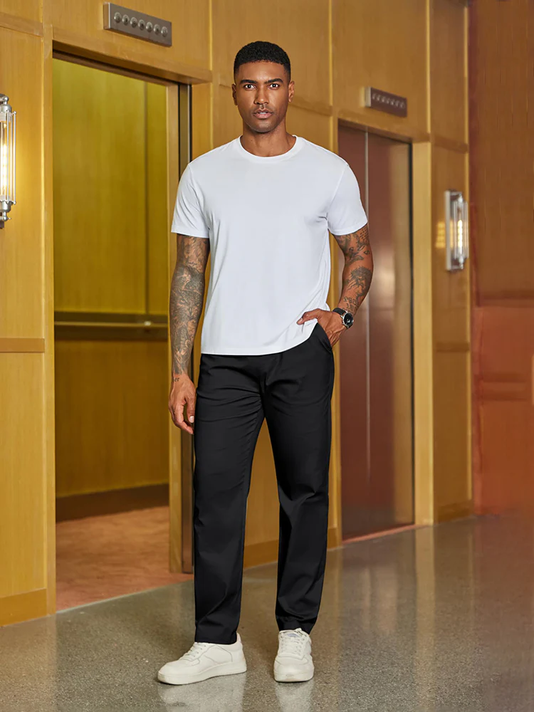 Casual Straight Leg Drawstring Chino Pants (US Only) - Image 13