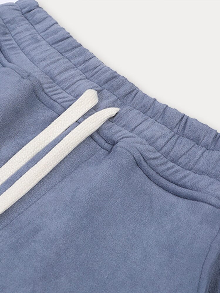 Casual Straight Leg Suede Pants - Image 6