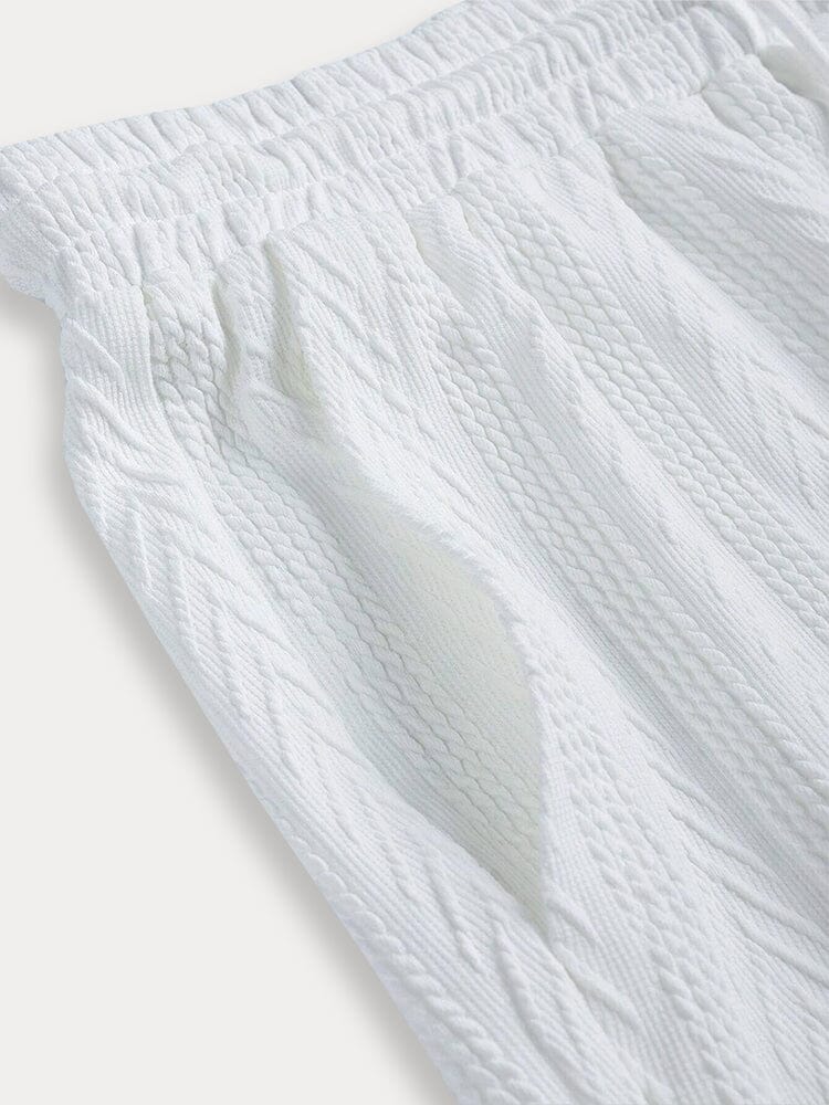 Casual Stretch Jacquard Knit 2-Piece Set - Image 6