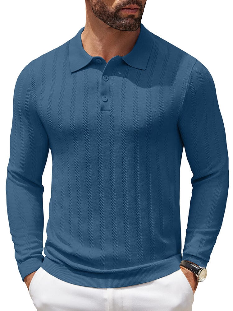 Casual Stretch Ribbed Knit Shirts (US Only) - Image 5