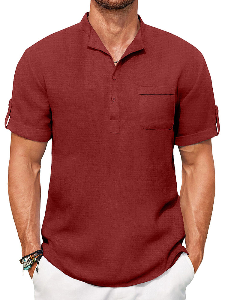 Casual Summer Henley Shirt (US Only) - Image 10