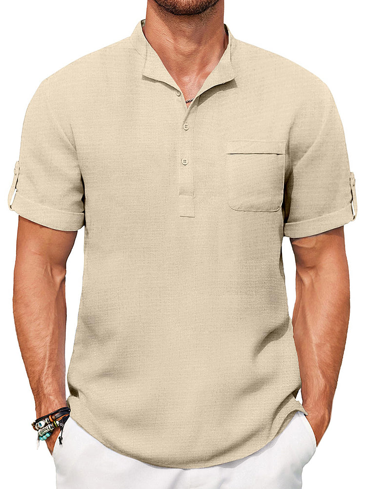 Casual Summer Henley Shirt (US Only) - Image 12
