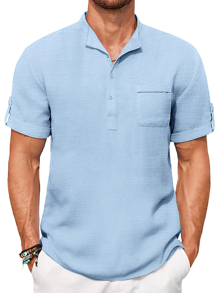 Casual Summer Henley Shirt (US Only) - Image 13