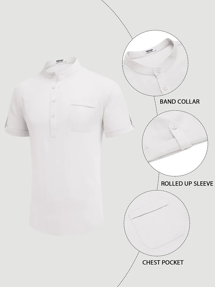 Casual Summer Henley Shirt (US Only) - Image 16