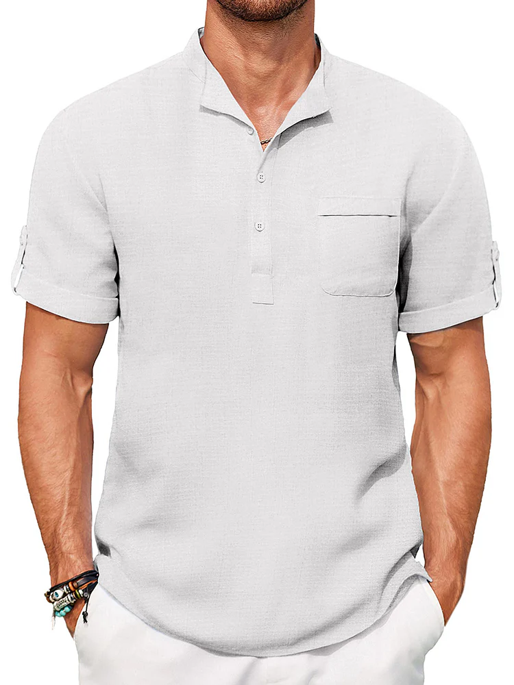 Casual Summer Henley Shirt (US Only) - Image 2
