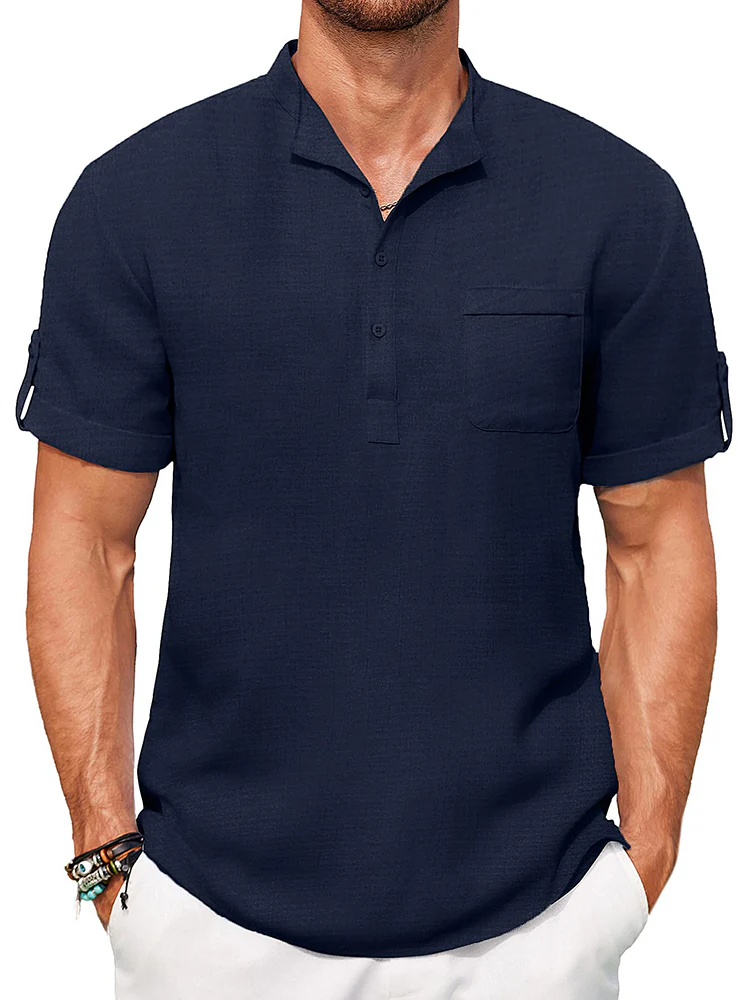Casual Summer Henley Shirt (US Only) - Image 3