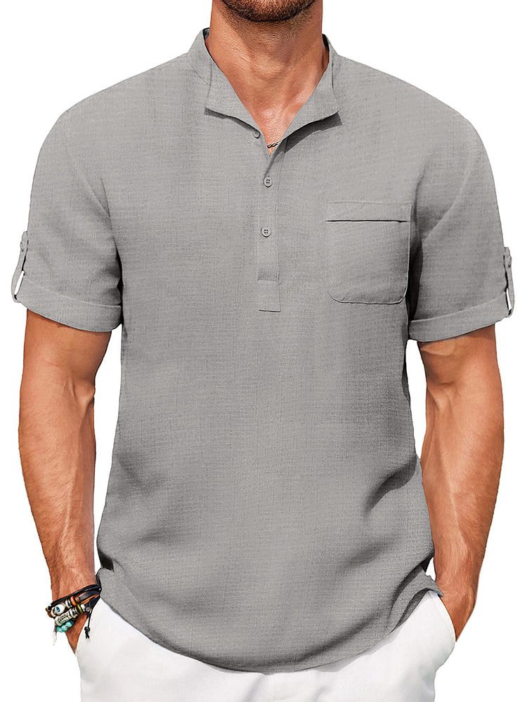 Casual Summer Henley Shirt (US Only) - Image 7