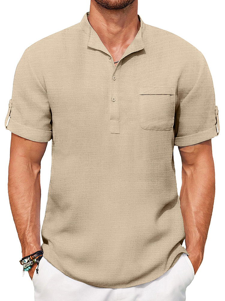 Casual Summer Henley Shirt (US Only) - Image 8