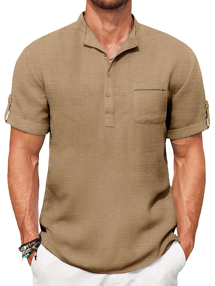 Casual Summer Henley Shirt (US Only) - Image 9