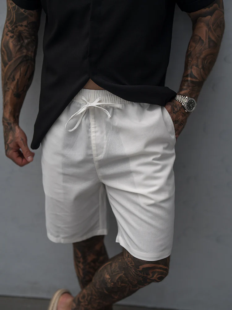 Casual Summer Linen Blend Shorts (US Only) - Image 15