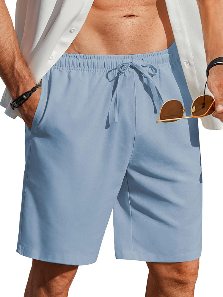 Casual Summer Linen Blend Shorts (US Only) - Image 3